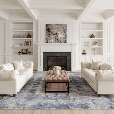 Rustic Textures Modern Transitional Abstract Area Rug