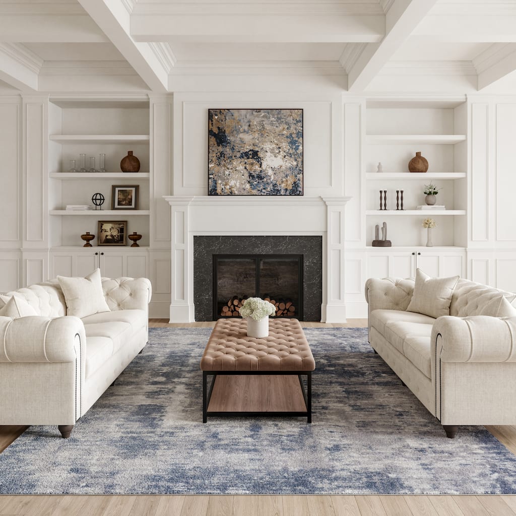 Rustic Textures Modern Transitional Abstract Area Rug