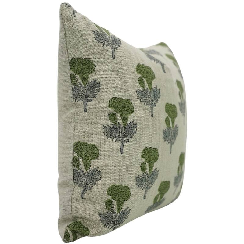 Linen Boho Block print pillow Cover - Manmohan