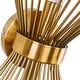 preview thumbnail 6 of 8, Modern Mid-century 2-light Starburst Wall Sconce - Brass