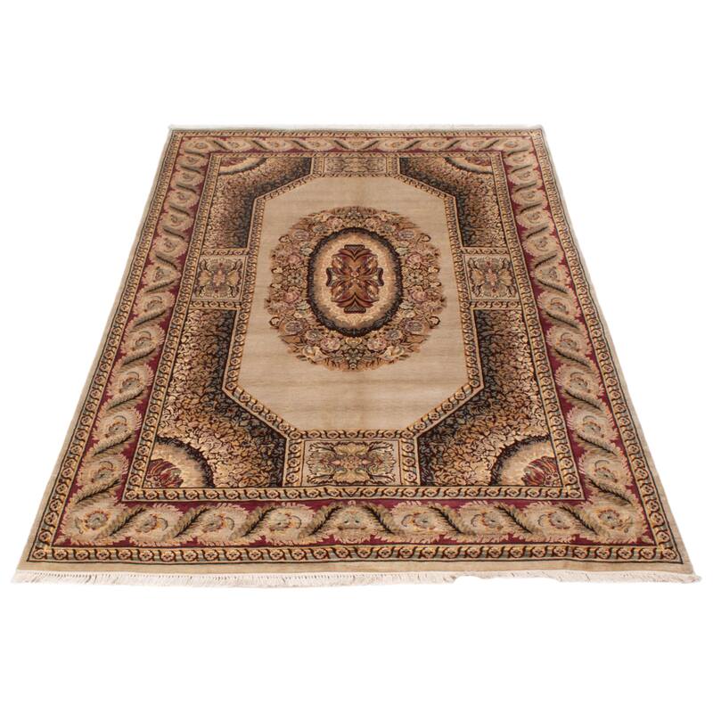 ECARPETGALLERY Hand-knotted Pako Persian 18 Of 20 Khaki Wool Rug - 6'0 x 9'2