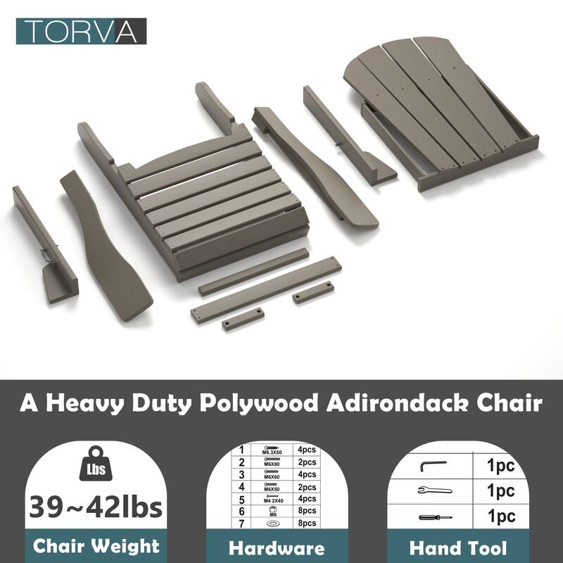 Poly Outdoor Adirondack Chair - Foldable All Weather