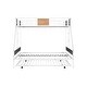 preview thumbnail 8 of 10, Modern Twin over Full Bunk Bed with Wooden Decoration and Safety Guardrail and Convenient Trundle