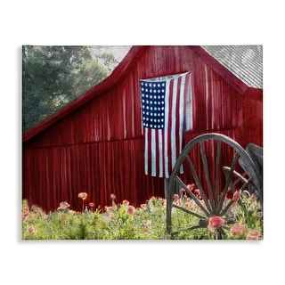 Stupell Country Farm Meadow Americana Canvas Wall Art by Kim Allen