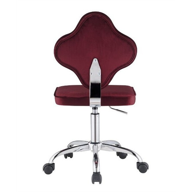 Red velvet shop office chair