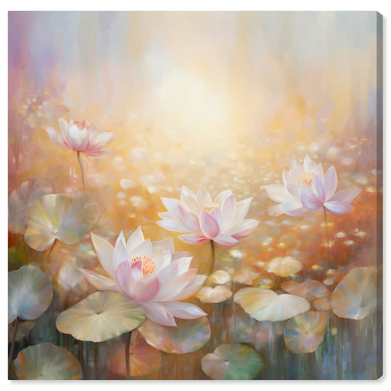 Wynwood Studio Canvas Floral and Botanical All this garden beautiful Pink and Light Pink Traditional Wall Art Canvas Print