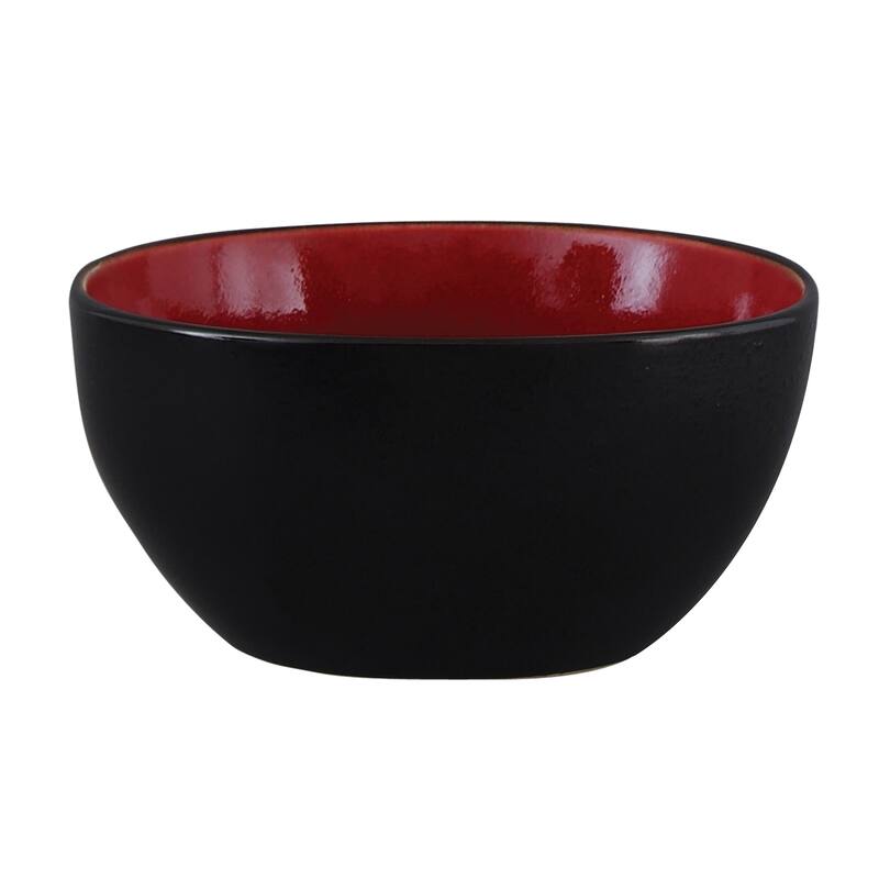 Gibson Soho Lounge Square 40-Piece Dinnerware Set - Red