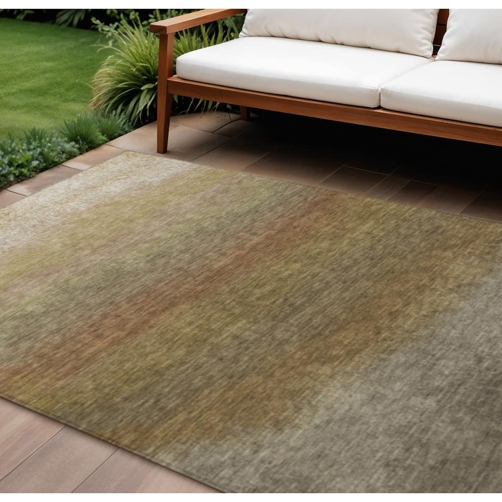 HomeRoots Ombre Transitional Rectangle Outdoor Rug