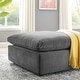preview thumbnail 49 of 47, Commix Down Filled Overstuffed Performance Velvet Ottoman