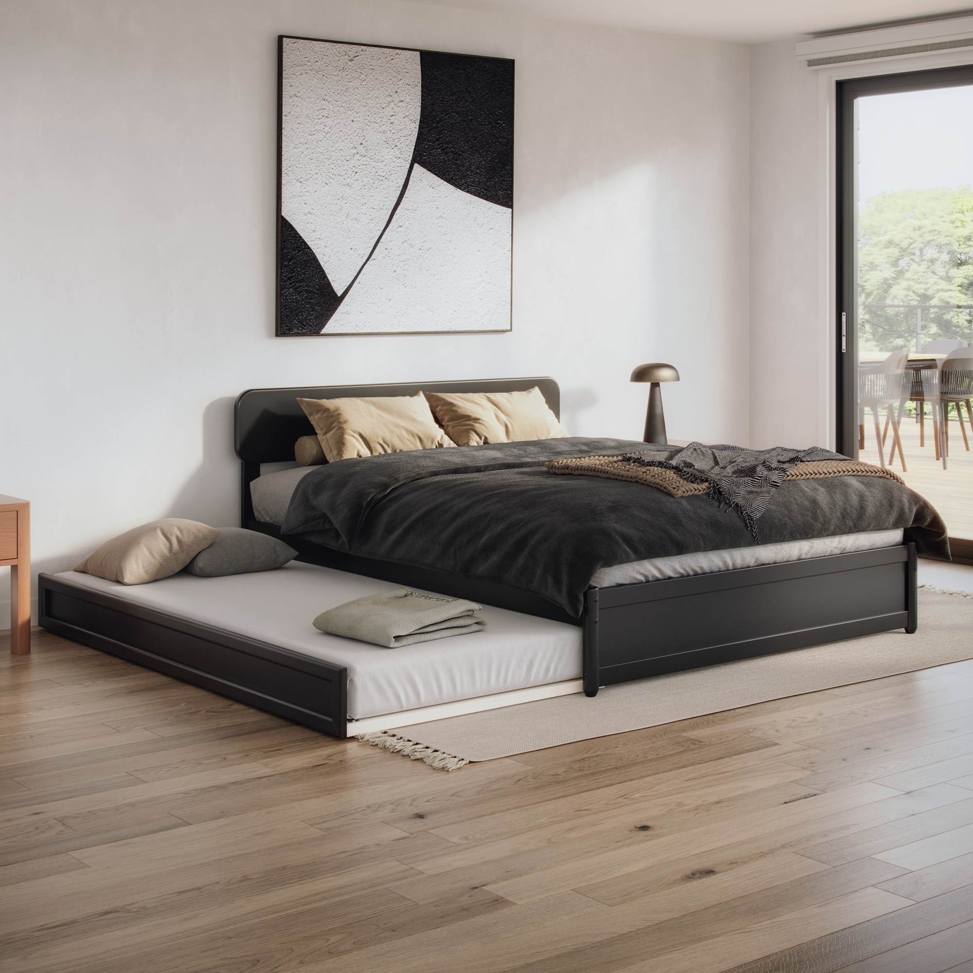 Capri Platform Bed with Footboard & Trundle