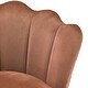 preview thumbnail 30 of 35, Angela Black and Gold Metal Leg Velvet Seashell Accent Chair (Set of 2) by iNSPIRE Q Bold