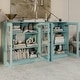 preview thumbnail 45 of 75, 100% Solid Wood Sideboard with Glass or Solid Wood Doors by Palace Imports - 64" x 35.75"