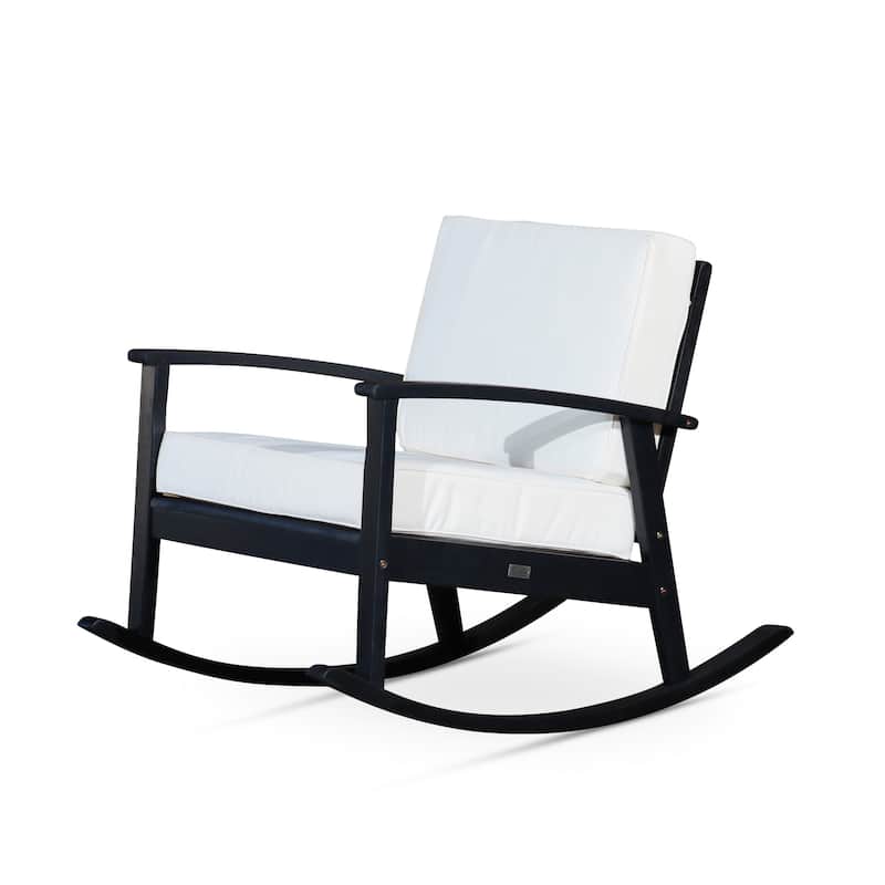 DTY Outdoor Living Longs Peak Eucalyptus Rocking Chair with Cushions