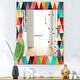 preview thumbnail 1 of 2, Designart 'Triangular Colourfields 35' Mid-Century Mirror - Printed Wall Mirror 23.7 in. wide x 31.5 in. high