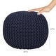 preview thumbnail 5 of 48, AANNY Designs Lychee Knitted Cotton Round Pouf Ottoman