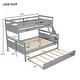 preview thumbnail 3 of 27, Luxury Twin over Full Bunk Bed with Ladder, Twin Size Trundle, Safety Guardrail, Sturdy Construction & Versatile Usage