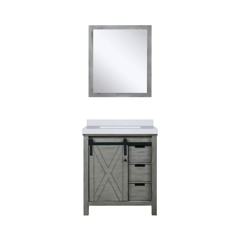 Marsyas Brown Bath Vanity, Cultured Marble Countertop and Mirrors