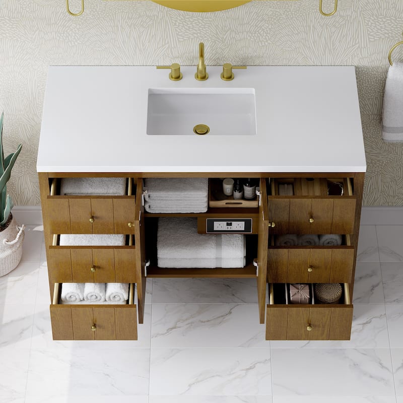 James Martin Vanities 435-V48-3WZ Hudson 48" Free Standing Single