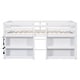 preview thumbnail 14 of 16, Twin Size Wood Low Loft Bed with Two-Tier Shelves and LED