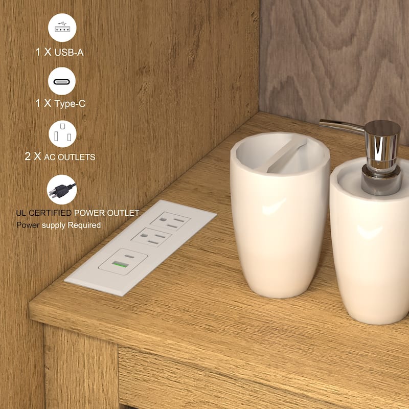 Milano 60" Freestanding Bathroom Vanity with Right White Sink