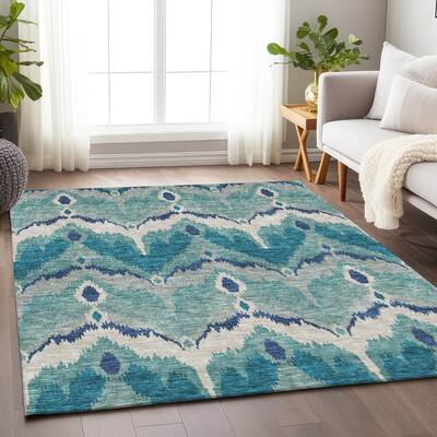 Premium Washable Super Soft Modern Ikat Mayfield Rug