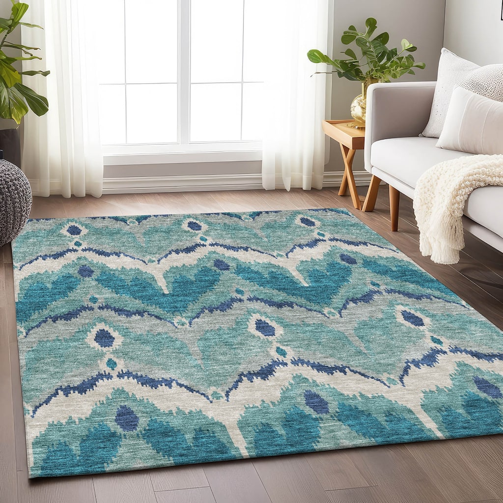 Premium Washable Super Soft Modern Ikat Mayfield Rug