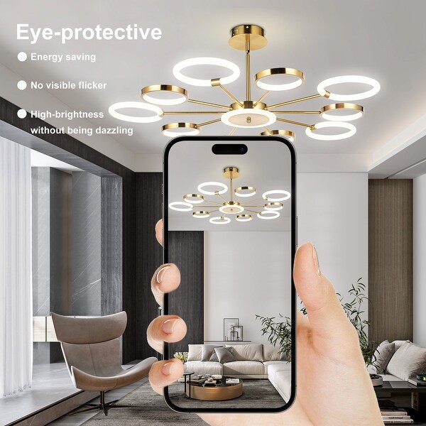 Ring shaped chandelier top