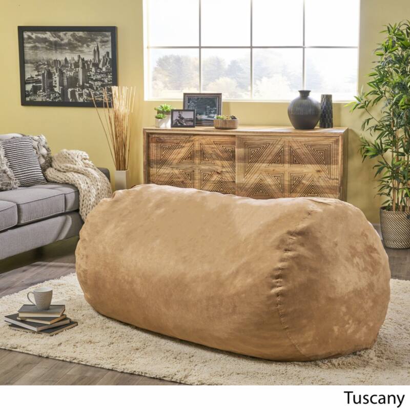 Casper Traditional 8 Foot Suede Cylindrical Bean Bag