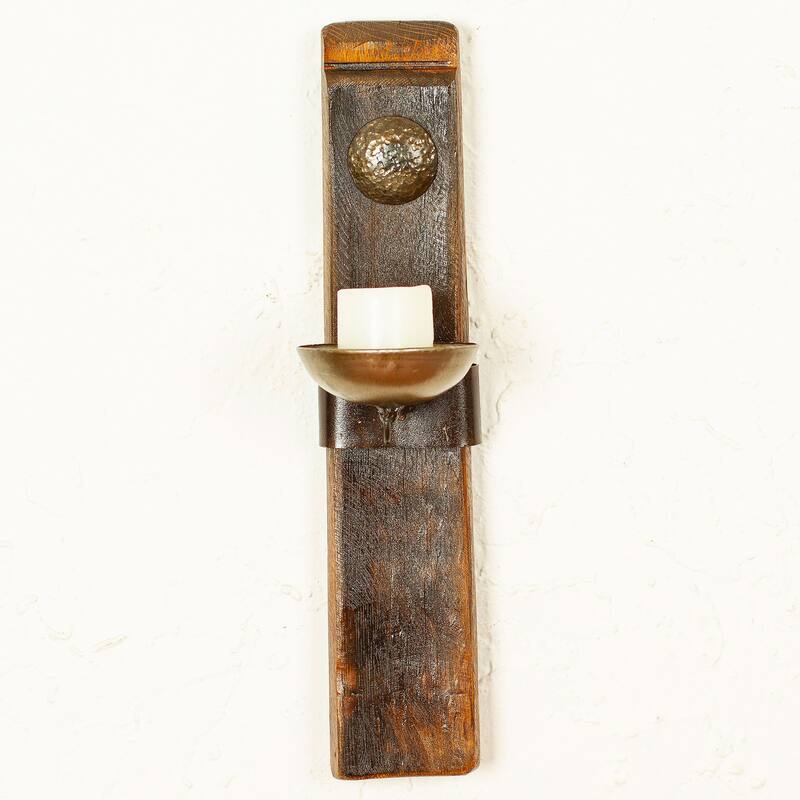 Novica Handmade Little Hacienda Light Iron And Wood Wall Sconce