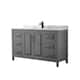 Option Dark Gray / White Carrara Marble Top / Matte Black