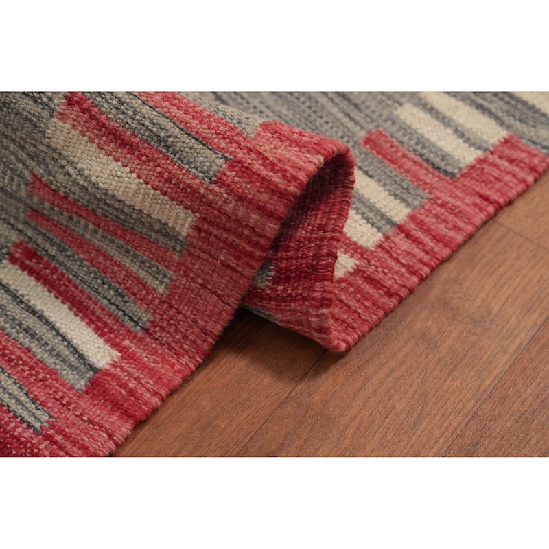 Hand Woven Southwestern Wool Multi-Colored Geometric Area Rug - 12' 10'' X 9' 7''