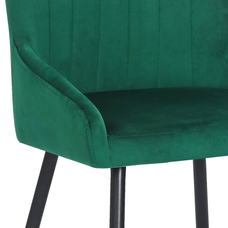 Adeco Set of 2 Accent Dining Chairs, Modern Elegant Velvet Chair