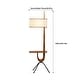preview thumbnail 9 of 7, Mid-Century Wood Tripod Floor Lamp with Table