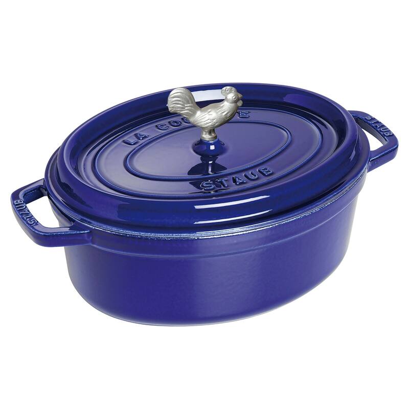 STAUB Cast Iron 5.75-qt Coq au Vin Cocotte - Dark Blue