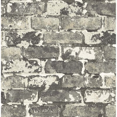Seabrook Designs Industrial Faux Brick Unpasted Wallpaper