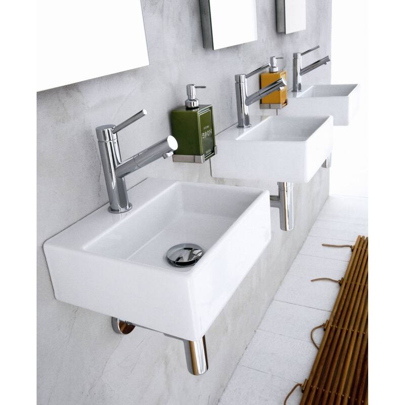 WS Bath Collections 13" Self Rimming or Wall Mounted Bathroom Sink
