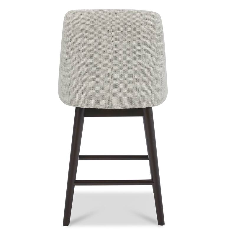 Spruce & Spring Hazel Upholstered Counter Height Swivel Barstool with Back