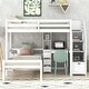 preview thumbnail 7 of 34, Twin Size Loft Bed with a Stand-alone Bed, Desk, Shelves and Drawers