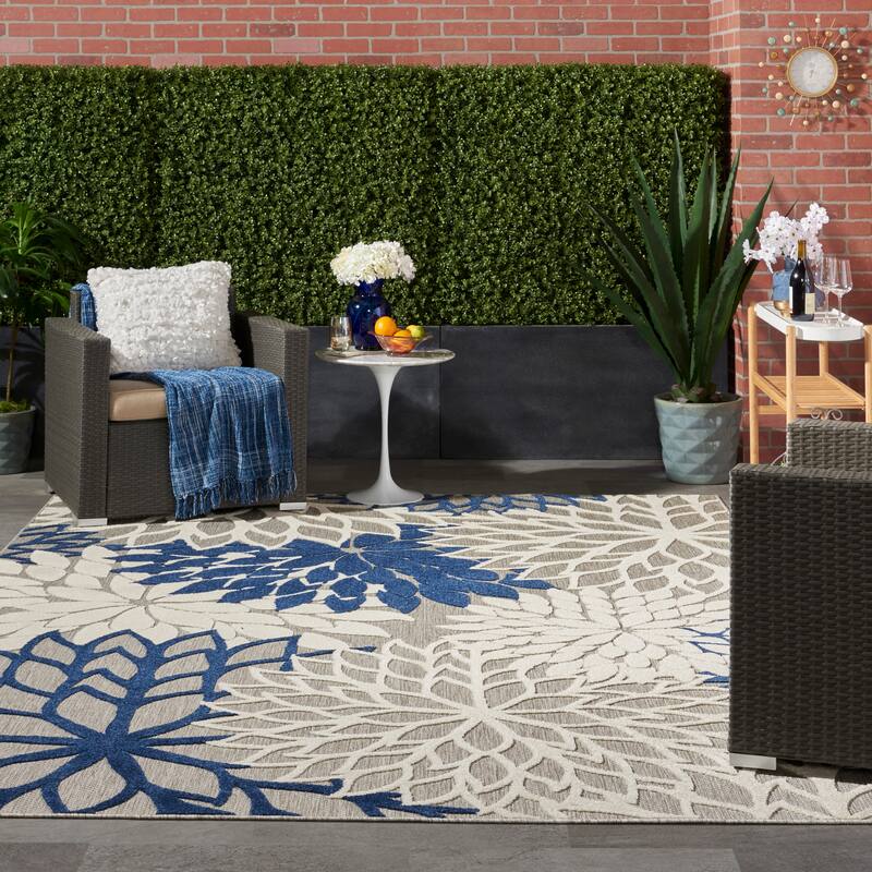 Nourison Aloha Floral Modern Indoor/Outdoor Area Rug