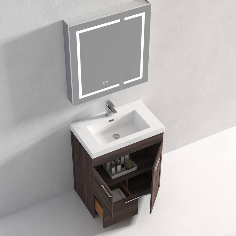 Blossom Hanover 30 Inch Bathroom Vanity with Topmount Acrylic Sink