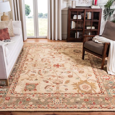 SAFAVIEH Handmade Anatolia Carol Traditional Oriental Hand-spun Wool Rug