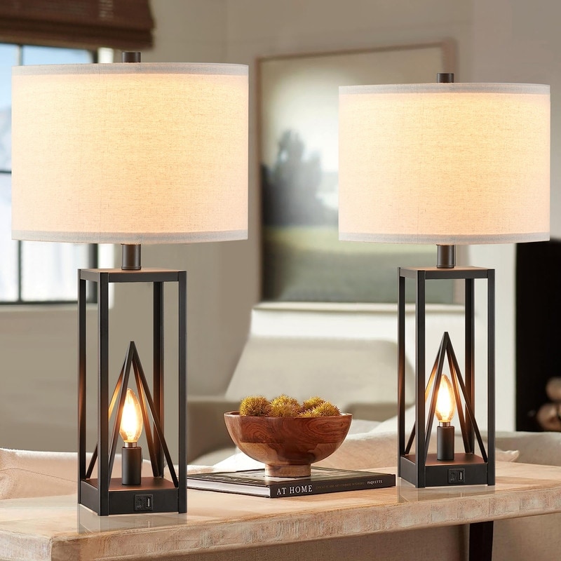 Lamp set with store usb port