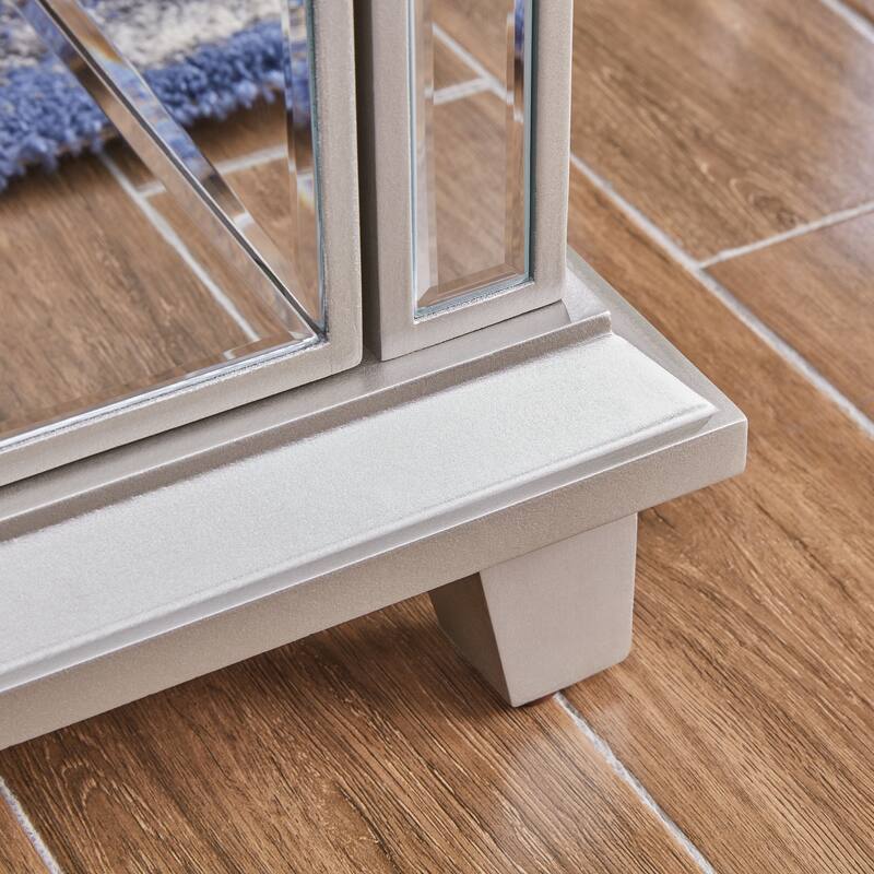 SEI Furniture Toppington Mirrored Fireplace - 58"W x 15"D x 27"H