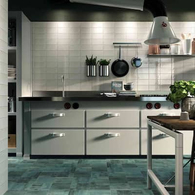 The Tile Life Coastal 2x8 Sky Ceramic Bullnose Wall Tile - 2 x 8 - 1 Piece