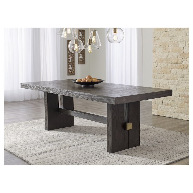 Burkhaus Dark Brown Rectangle Dining Room Extendable Table - 40" W x 90" D x 30.25" H