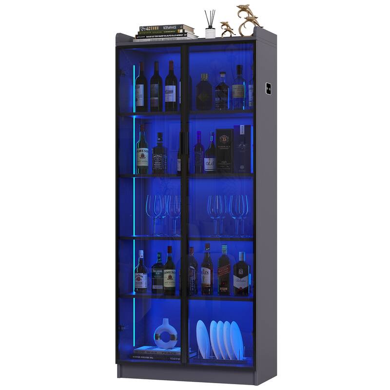 Dining Cabinet with LED light