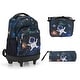 20-Inch 3PCS Kids Rolling Luggage Set, Trolley Backpack with Lunch Bag ...