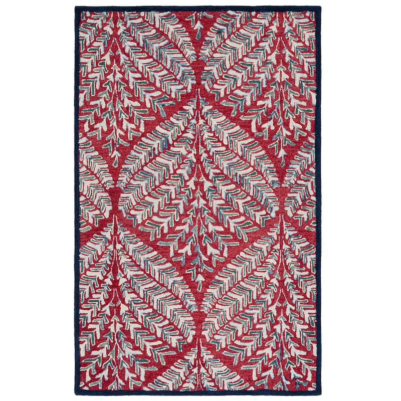 SAFAVIEH Handmade Capri Kert Wool Rug - 4' x 6' - Red/Green