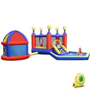 Gymax Kids Inflatable Bouncy Castle w/Slide Large Jumping Area