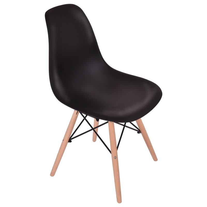 4-Piece Dining Chair Set with ABS Seat and Stylish Beech Wood Legs for Home or Office Use - 22" x 18.5" x 32" (D x W x H)